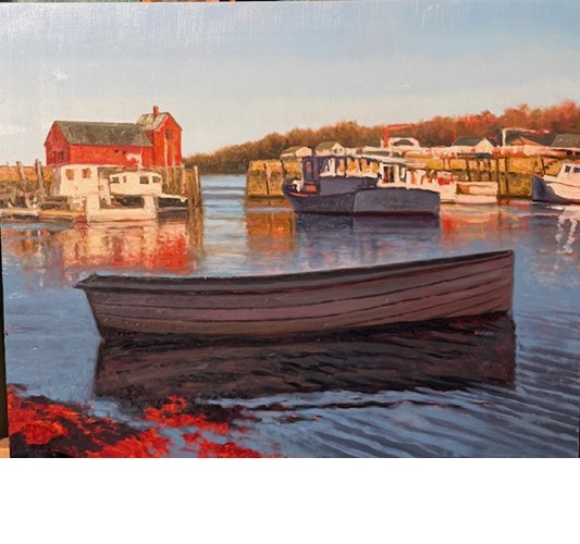 Ryan Davis - Ryan Davis “Rockport Harbor Summer “2025 - Oil on panel, - 40 x 50 cm, 16 x 20 in