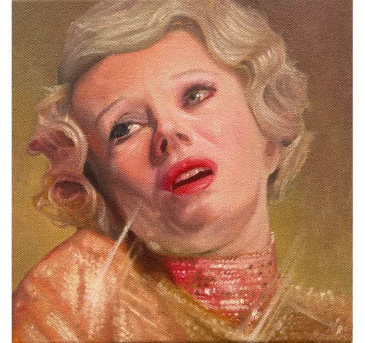 Barnaby Whitfield - “Little Deaths All The Same I” 2025 - Oil on canvas - 20 x 20 cm, 8 x 8 in