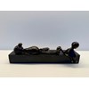 Works by - Søren Nellemann "Play with Death/Leg med Døden/Ludere Mors" 2023 - Cast (lost wax method) handmade bronze sculpture on Belgium black stone. - 32 x 7 x 9 cm, 13 x 3 x 3,5 in