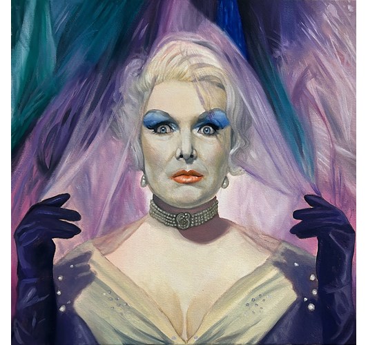 Barnaby Whitfield - "I’m not scared of you anymore" 2025, - Oil on canvas, - 51 x 51 cm, 20 x 20 in