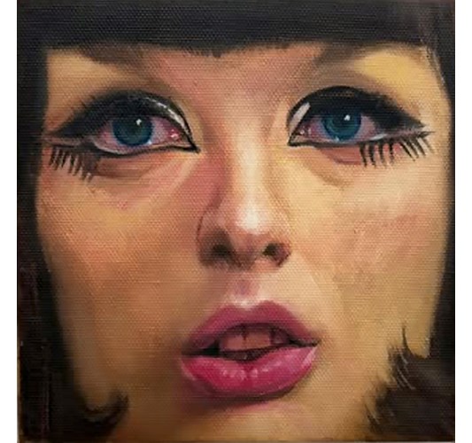 Barnaby Whitfield - "So What Will be Left of Me in The End" 2025, - Oil on canvas, - 15 x 15 cm, 6 x 6 in