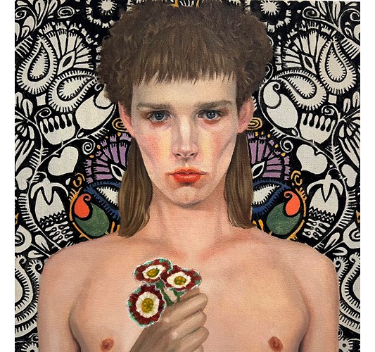 Barnaby Whitfield - "The Trojan Bride" 2025, - Oil on canvas, - 36 x 36 cm, 14 x 14 in