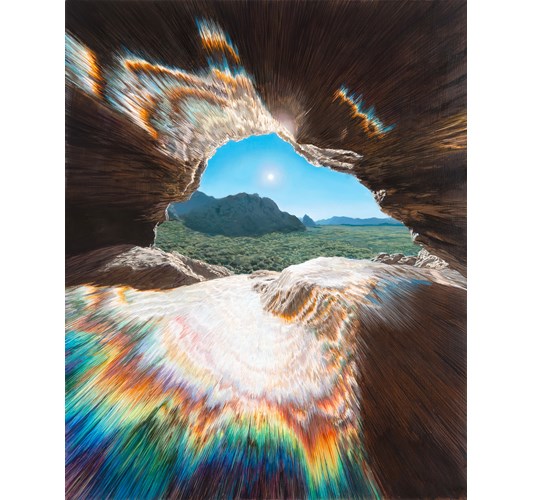 Jean-Pierre Roy - "We Wait in the Air" 2025 - Oil on linen - 51 x 41 cm, 20 x 16 in