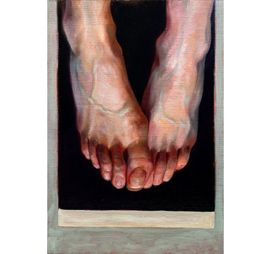 German Tellez - German Tellez ”Untitled” 2025, - Oil on linen - Framed 25 x 35 cm, 10 x 14 in