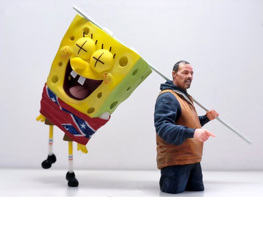 Jiannan Wu - "Memento Mori" 2021 - Acrylic on resin and metal, edition - 21 x 26 x 12 cm, 8.3 × 10.2 × 4.7 in