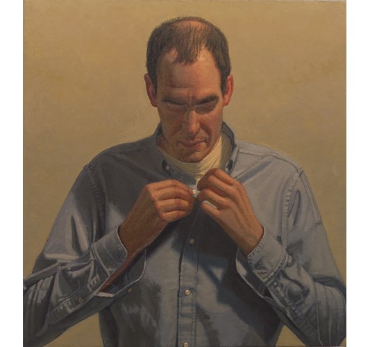 Stephen Vollo - ”Adam II” 2024 - Oil on canvas over panel, - 61 × 58 cm, 24 x 23 in
