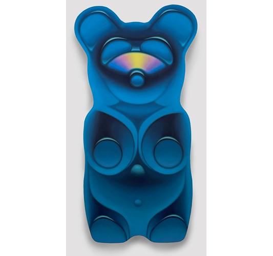 Landon Bailey Higgins - "Blue Monument" 2022, - Oil on shaped canvas, - 190,5 x 99 cm, 75 x 39 in