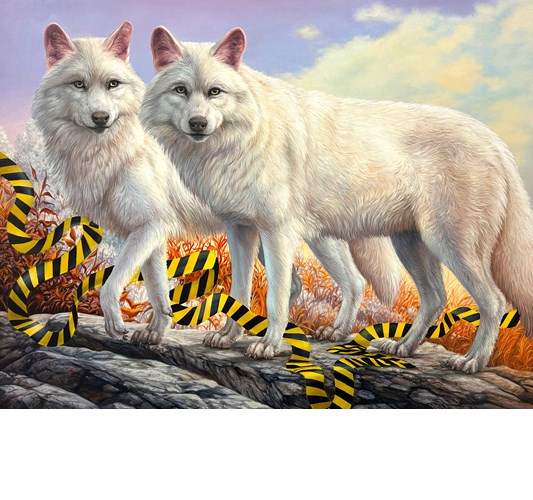 Angela Gram - ”Romulus and Remus” 2026 - Oil on linen - 132 x 102 cm, 52 x 40 in