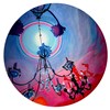 Emilia Nurmivaara - "Eclipse", 2026, - Oil on linen, - D. 120 cm, 47 in