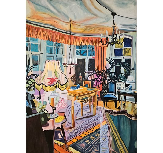 Emilia Nurmivaara - ”The Silence” 2026, - Oil on canvas, - 118 x 98 cm, 46 × 39 in
