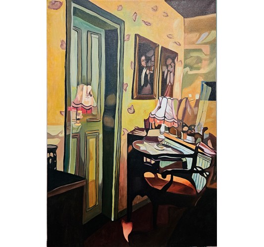 Emilia Nurmivaara - ”Threshold” 2026, - Oil on canvas, - 88 x 62 cm, 35 × 24 in