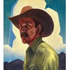 Jed Webster Smith - "The Shadow Lands" 2026, - Acrylic on paper mounted to canvas, - 51 × 46 cm, 20 x 18 in