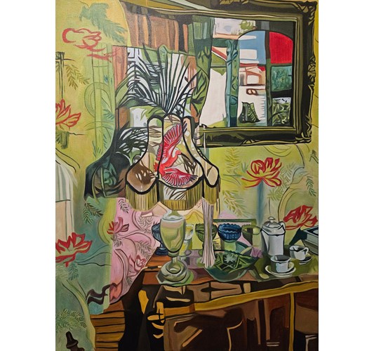 Emilia Nurmivaara - "Figure or Haven" 2026, - Oil on linen, - 120 x 90, 47 x 36 in