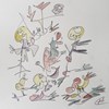 Michael Ahlefeldt - Drawing Series #1–8 2026, - Colored graphite on paper framed in oak aquarium frame with museum glass, - 30 × 30 cm, 12 × 12 in.
