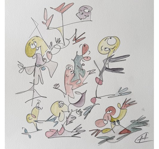 Michael Ahlefeldt - Drawing Series #1–8 2026, - Colored graphite on paper framed in oak aquarium frame with museum glass, - 30 × 30 cm, 12 × 12 in.