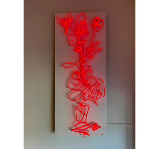 Michael Ahlefeldt - “Untitled 2”, 2026 - Metal & LED, - 130 x 55 cm, 51 x 22 in