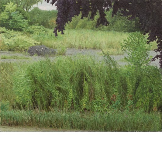 Stephen Vollo - "Vacant Lot" 2026, - Oil on canvas over panel, - 30 x 46 cm, 12 x 18 in