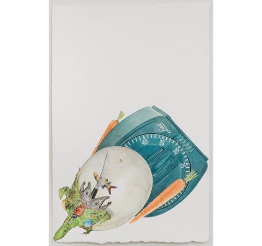 Alfred Steiner - "Monarch (Ice King)" 2015 - Watercolor on 650 gsm hot press paper - 38 x 58 cm, 15 x 23 in