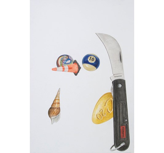 Alfred Steiner - Penguin (Gunter) 2015 - watercolor on 650 gsm hot press paper - 38 x 58 cm 15 x 23 in