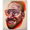 Tom Sanford - "Avi" 2019 - Acrylic on paper mounted on aluminum panel - 61 x 51 cm, 24 x 20 in