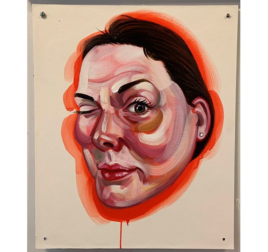 Tom Sanford - "Betty" 2019 - Acrylic on paper mounted on aluminum panel - 61 x 51 cm, 24 x 20 in