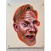 Tom Sanford - ”Alfred” 2019 - Acrylic on paper mounted on aluminum panel - 61 x 51cm, 24 x 20 in
