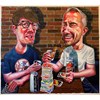 Tom Sanford - "Uno with Bill" 2019 - Acrylic on canvas - 117 x 132 cm, 46 x 52 in