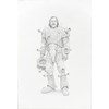 Jean-Pierre Roy - "Self portrait in Low-Entropy Object Temporal Dislocation Suit" 2019 - Graphite on paper - 56 x 38 cm, 22 x 15 in